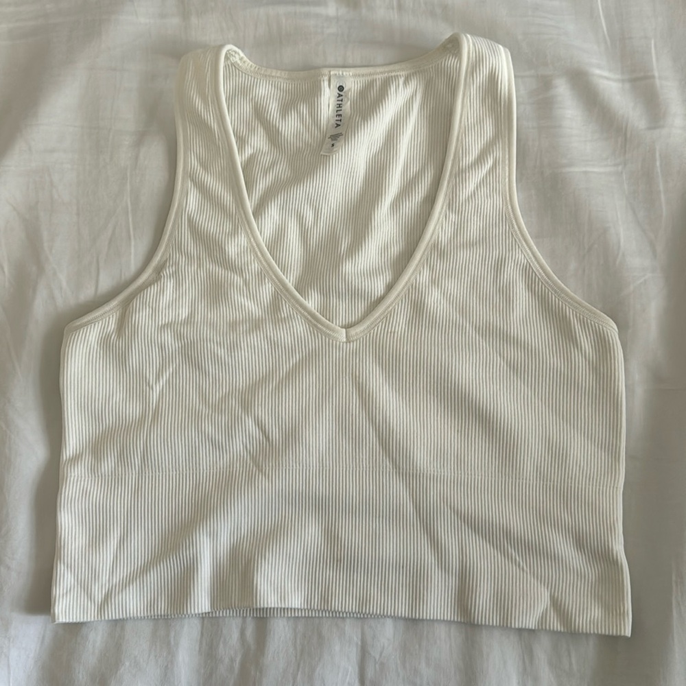 Athleta ribbed cropped tank top